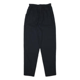 HAUSER Womens Cotton Blend Black Relaxed Tapered Trousers W26 L31 Toggle Closure