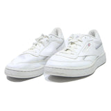 REEBOK Club C Mens Low Top Trainers White Leather UK 7.5 Classic Casual Footwear