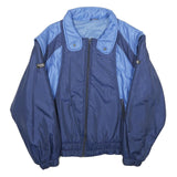 FREE LOOK Mens Blue Navy & Light Blue Casual Jacket M Nylon Zip Plain