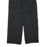 Womens Black Regular Fit Cargo Trousers Cotton Blend Zip W28 L28 Casual Workwear