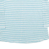WHITE STUFF Womens Blue & White Striped Basic Top 3/4 Sleeve Round Neck UK 10