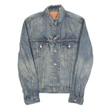 LEVI'S Mens Blue Denim Jacket S Cotton Button Closure Classic Fit Casual