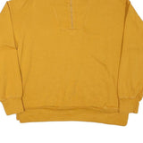 HOLY MOLY Mens Yellow 1/4 Zip Sweatshirt L Cotton Blend Pullover Casual Wear