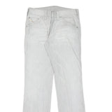 DIESEL Mens Regular Fit Straight Denim Light Blue Jeans W31 L34 Cotton Zip