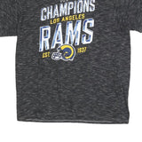 FANATICS Mens Black Los Angeles Rams Graphic T-Shirt L Short Sleeve Crew Neck