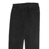WRANGLER Mens Black Regular Straight Denim Jeans W36 L30 Classic Cotton Zip