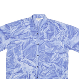 SAMBISAM Mens Blue Short Sleeve Shirt L Polyester Blend Casual Lightweight