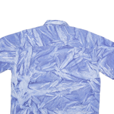 SAMBISAM Mens Blue Short Sleeve Shirt L Polyester Blend Casual Lightweight