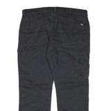 DICKIES Mens Cotton Blend Black Regular Straight Trousers W38 L29 Workwear