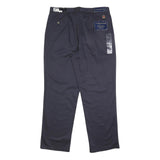 TOMMY HILFIGER Mens Cotton Navy Relaxed Straight Trousers W36 L32 Classic Casual
