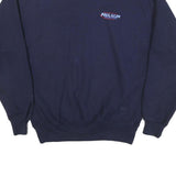 RUSSELL ATHLETIC Mens Navy Blue Sweatshirt L Crew Neck Cotton Blend Pullover