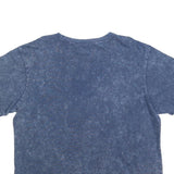 CHAMPION Womens Blue Acid Wash Logo Graphic T-Shirt 2XL Short Sleeve Crew Neck