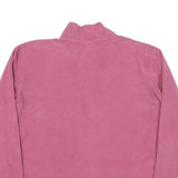 THE NORTH FACE Womens Pink Plain Pullover Knit Jumper Crew Neck L Fleece Thermal