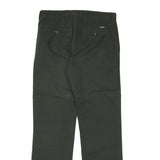 DOCKERS Mens Slim Fit Olive Green Cotton Blend Trousers W32 L31 Casual Zip