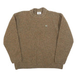 LACOSTE Boys Brown Wool Blend Plain Crew Neck Basic Knit Jumper Size L
