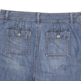 LOFT Womens Blue Denim Mini Cotton Blend Skirt Casual Pockets Zip 2XL