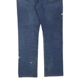 CARHARTT Mens Jeans Blue Regular Straight Denim W38 L32 Paint Splatter Zip