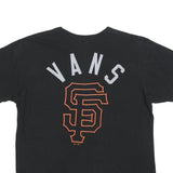 VANS Mens Black L Graphic T-Shirt Short Sleeve Crew Neck Cotton Casual