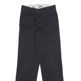 DICKIES Mens Cotton Blend Black Regular Fit Straight Leg Trousers W28 L31