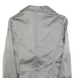 ARMANI JEANS Womens Grey Cotton Blend Blazer Jacket S Buttoned Pockets Tailored