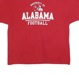 Mens Red Alabama Football Classic T-Shirt L Short Sleeve Crew Neck Graphic Print