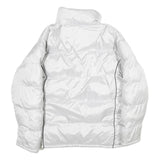 SPORT Womens White Nylon Puffer Jacket 2XL Zip Outdoor Casual Warm