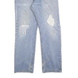 LEVI'S 501 Mens Jeans Blue Regular Straight Denim Stone Wash W38 L32 Classic