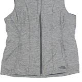 THE NORTH FACE Womens Grey Sleeveless Jacket L Polyester Puffer Outdoor Zip Vest