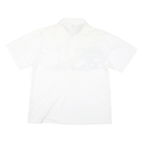 CLASSICS Mens White Burgundy Golf Motif Short Sleeve Polo Shirt L Cotton Blend