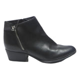 ESPRIT Womens Ankle Boots Black Leather UK 6 Stylish Zip Detail Comfortable Fit