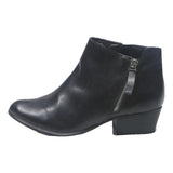 ESPRIT Womens Ankle Boots Black Leather UK 6 Stylish Zip Detail Comfortable Fit