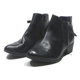 ESPRIT Womens Ankle Boots Black Leather UK 6 Stylish Zip Detail Comfortable Fit