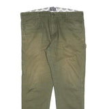 DICKIES Mens Cotton Blend Green Relaxed Straight Trousers W38 L30 Workwear