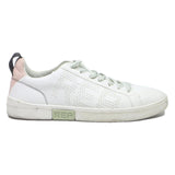 REPLAY Womens White Leather Low Top Trainers UK 7 Casual Stylish Footwear