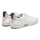 REPLAY Womens White Leather Low Top Trainers UK 7 Casual Stylish Footwear