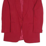 SAVILLE Womens Red Blazer Tailored Sailor Collar Single Button S Woven Jacket
