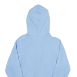 CHAMPION REVERSE WEAVE Womens Blue Hoodie M Embroidered Logo Cotton Blend