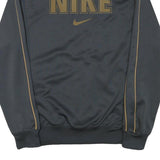 NIKE Mens Black & Gold Sports Zip Jacket S Polyester Blend Athletic