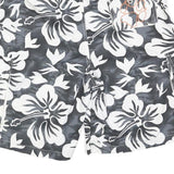 JACK WOLFSKIN Mens Cargo Shorts Black & White Floral L W36 Drawstring Relaxed