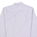 TOMMY HILFIGER Mens Purple Shirt L Cotton Blend Formal Button Collar Checked