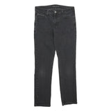 LEVI'S Womens Mid Rise Skinny Slim Black Denim W30 L30 Cotton Blend Zip Jeans