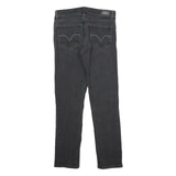 LEVI'S Womens Mid Rise Skinny Slim Black Denim W30 L30 Cotton Blend Zip Jeans