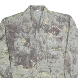 Mens Green Camouflage Cotton Blend Shirt L California Deer Association Outdoor