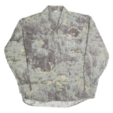 Mens Green Camouflage Cotton Blend Shirt L California Deer Association Outdoor