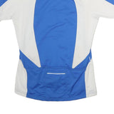 CANNORI Mens Blue & White Modern T-Shirt XL Short Sleeve Round Neck Cycling