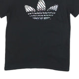ADIDAS Womens Black Graphic T-Shirt M Short Sleeve Crew Neck Casual Cotton Blend