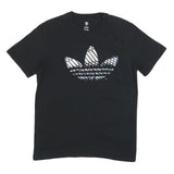 ADIDAS Womens Black Graphic T-Shirt M Short Sleeve Crew Neck Casual Cotton Blend