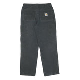 CARHARTT Mens Jeans Black Regular Straight Denim W34 L28 Durable Workwear