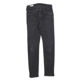 LEVI'S 519 Mens Jeans Black Slim Skinny Denim Medium W28 L27 Cotton Blend Zip