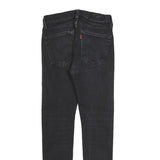LEVI'S 519 Mens Jeans Black Slim Skinny Denim Medium W28 L27 Cotton Blend Zip